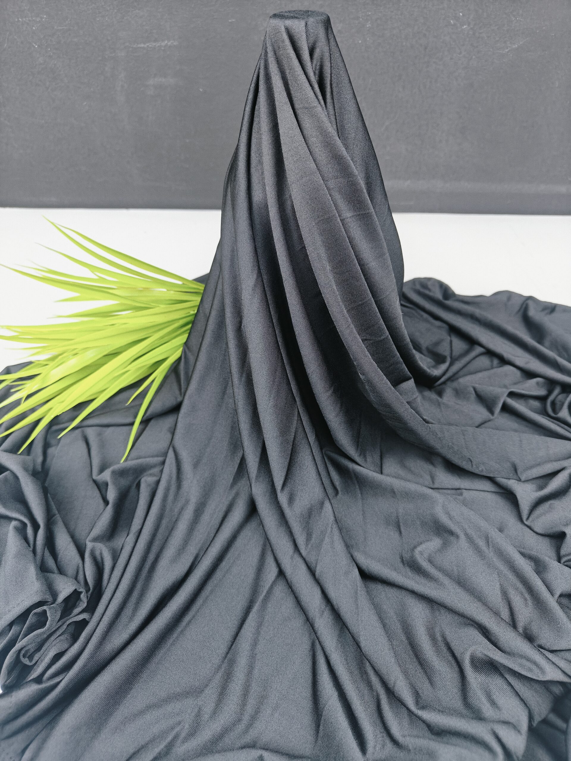 Soft Jersey Orna & Hijab for Women Black - Image 2