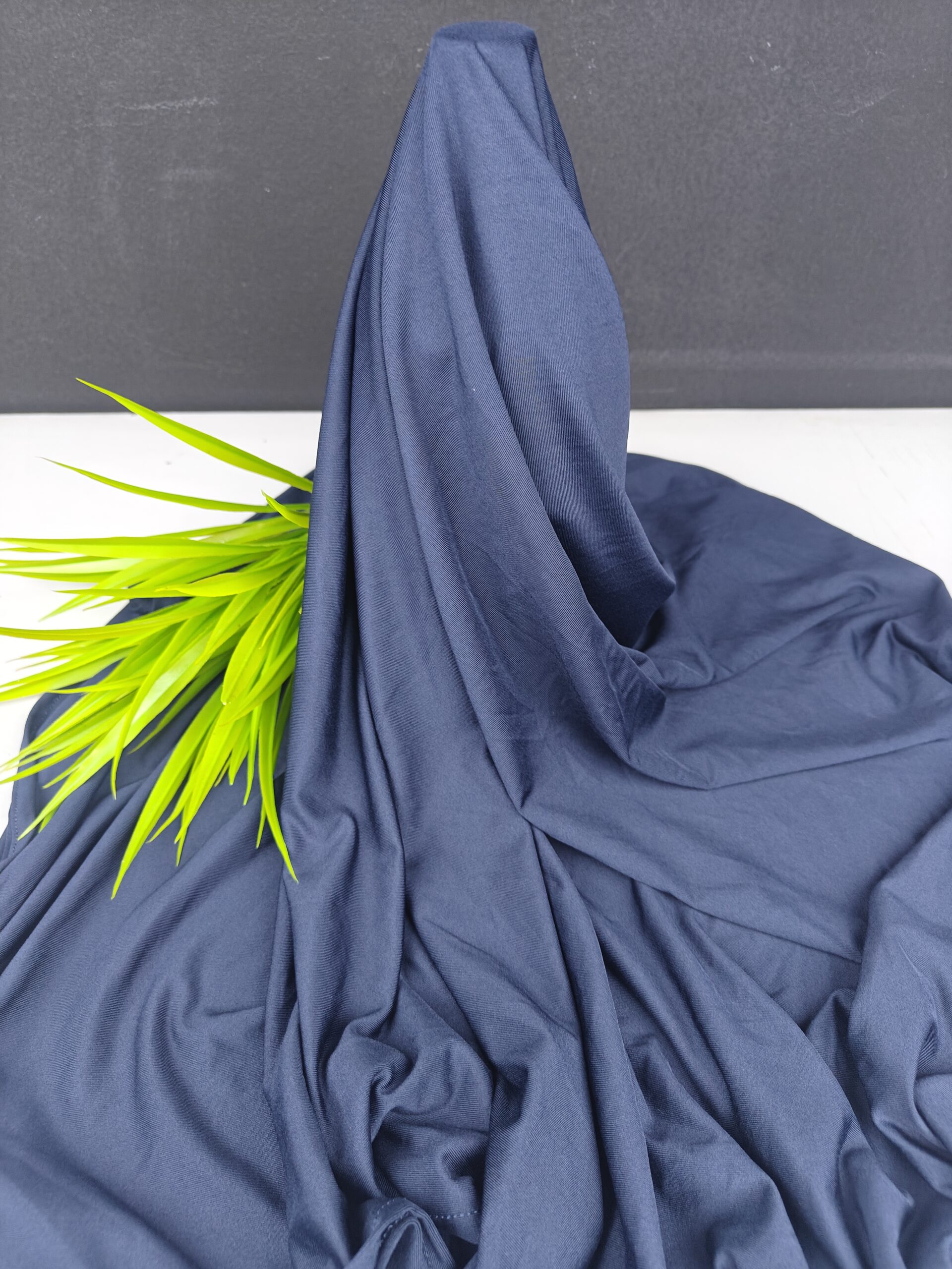 Soft Jersey Orna & Hijab for Women Teal Blue - Image 2