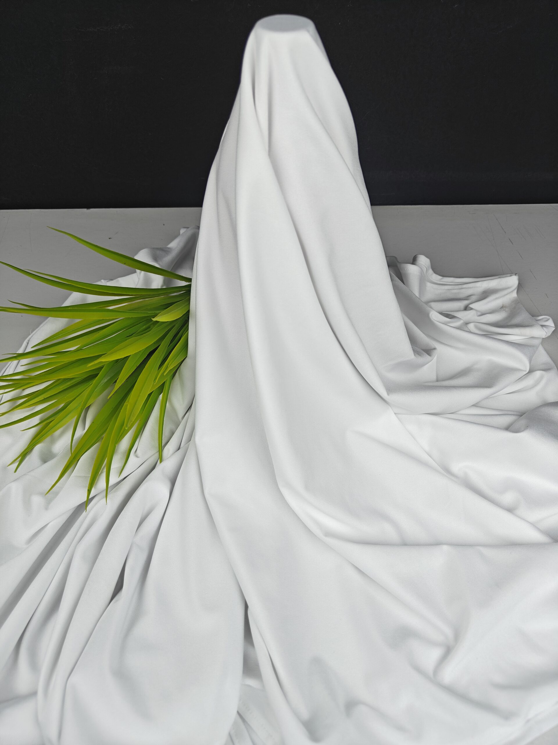 Soft Jersey Orna & Hijab for Women White - Image 2