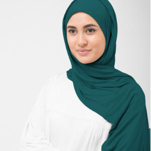 Soft Jersey Orna & Hijab for Women turquoise green
