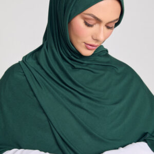 Soft Jersey Orna & Hijab for Women Deep green