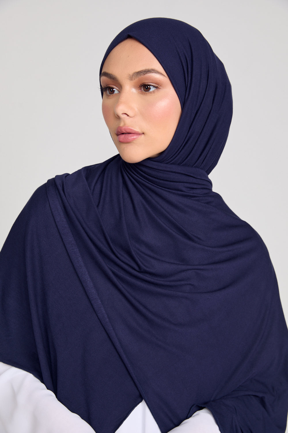 Soft Jersey Orna & Hijab for Women Teal Blue