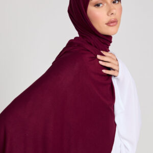 Soft Jersey Orna & Hijab for Women Red Maroon