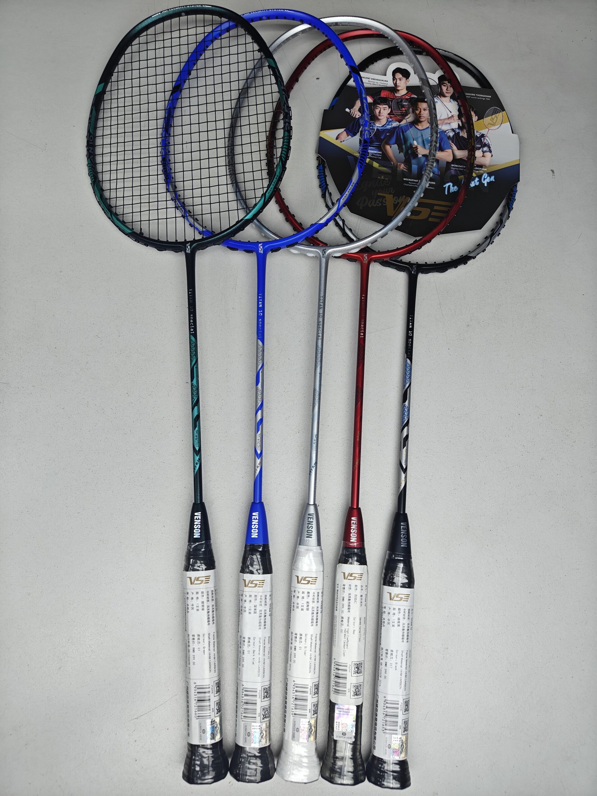 VS Titan-10 Badminton Racket 100% অরজিনাল ফুল কমপ্লিট + গ্রিপ, ফেদার ফ্রী - Image 2