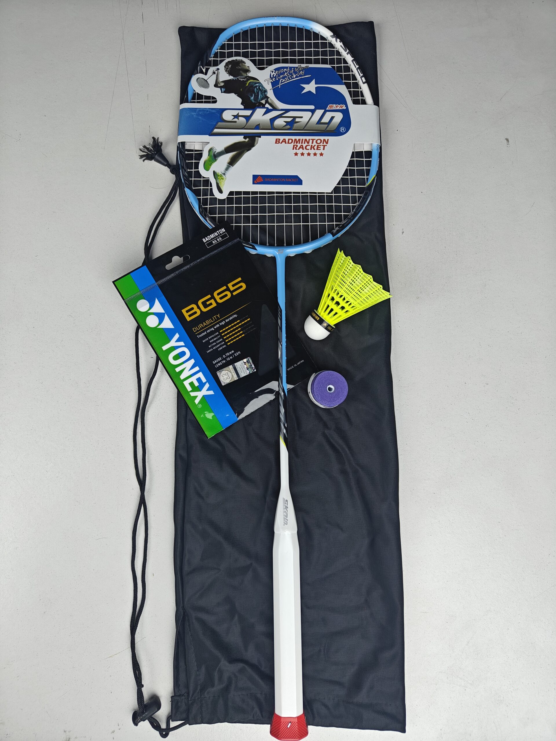 Skalo Badminton Racket ফুল কমপ্লিট + গ্রিপ, ফেদার ফ্রী