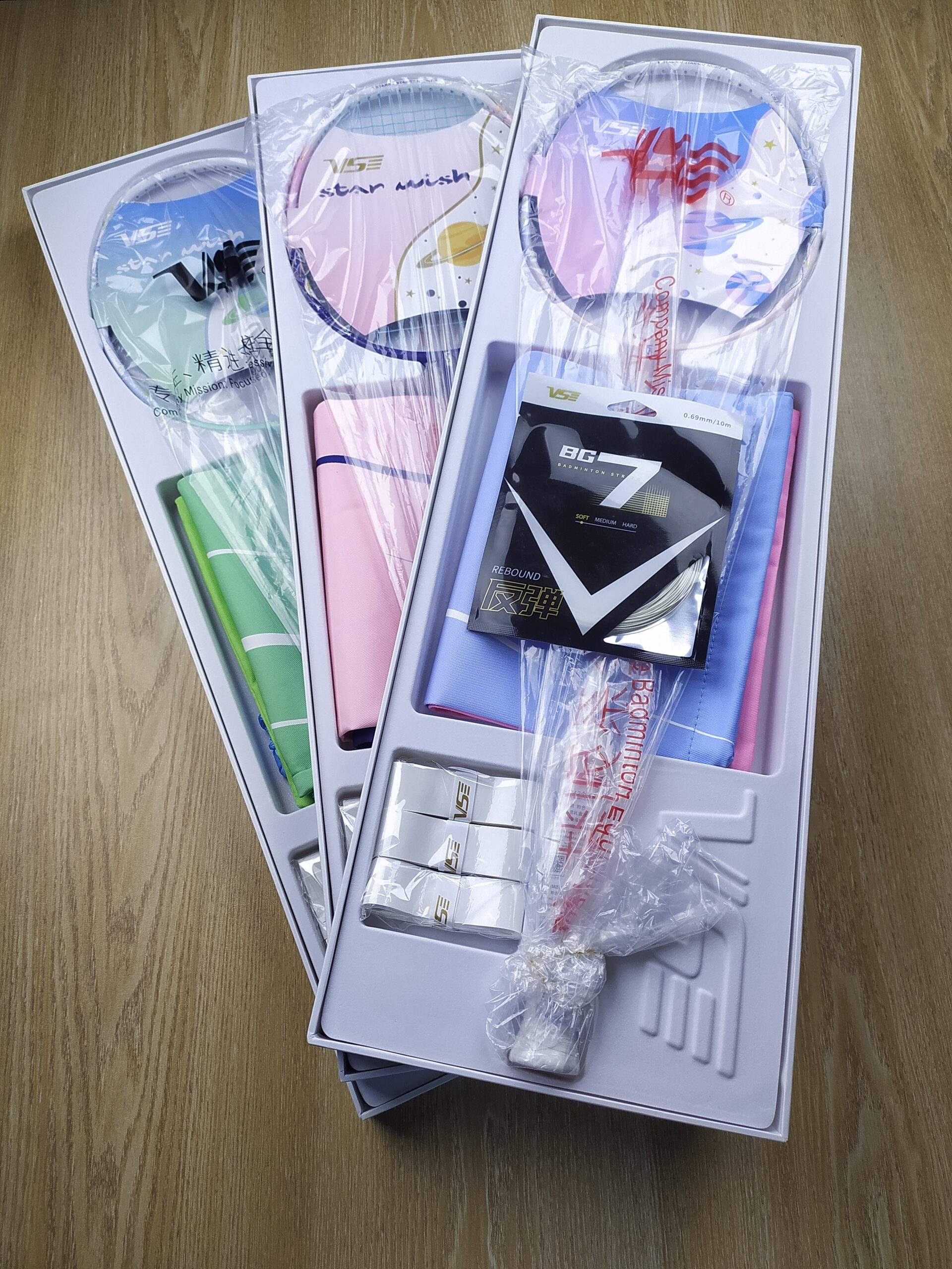 VS Star Wish Badminton Racket 100% অরজিনাল ফুল কমপ্লিট + গ্রিপ, ফেদার ফ্রী