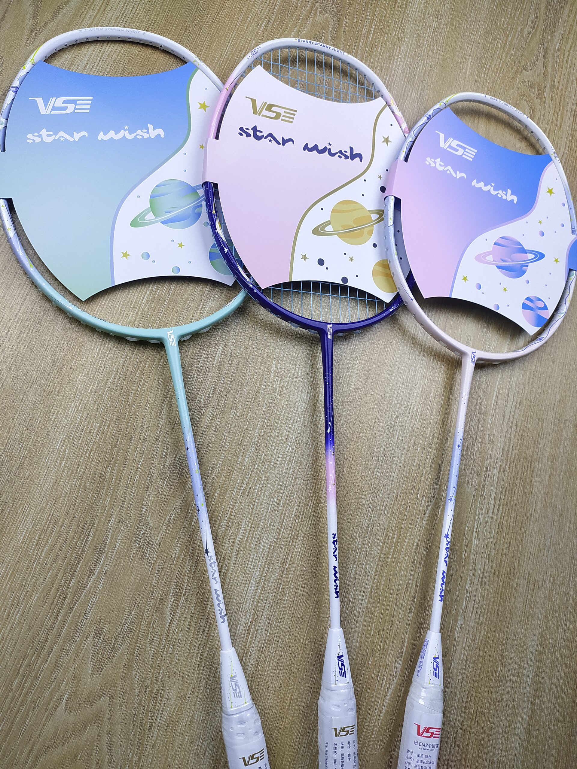 VS Star Wish Badminton Racket 100% অরজিনাল ফুল কমপ্লিট + গ্রিপ, ফেদার ফ্রী - Image 2
