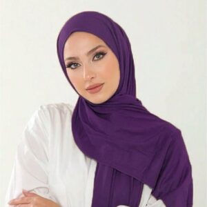 Soft Jersey Orna & Hijab for Women Purple