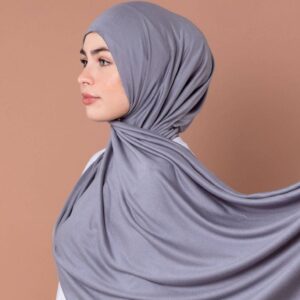Soft Jersey Orna & Hijab for Women Dark Ash