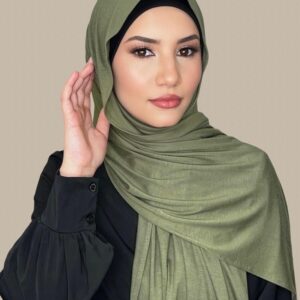Soft Jersey Orna & Hijab for Women Olive