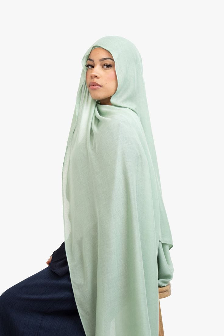 Soft Jersey Orna & Hijab for Women Mint green