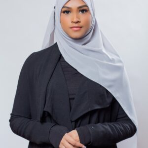 Soft Jersey Orna & Hijab for Women Light Ash