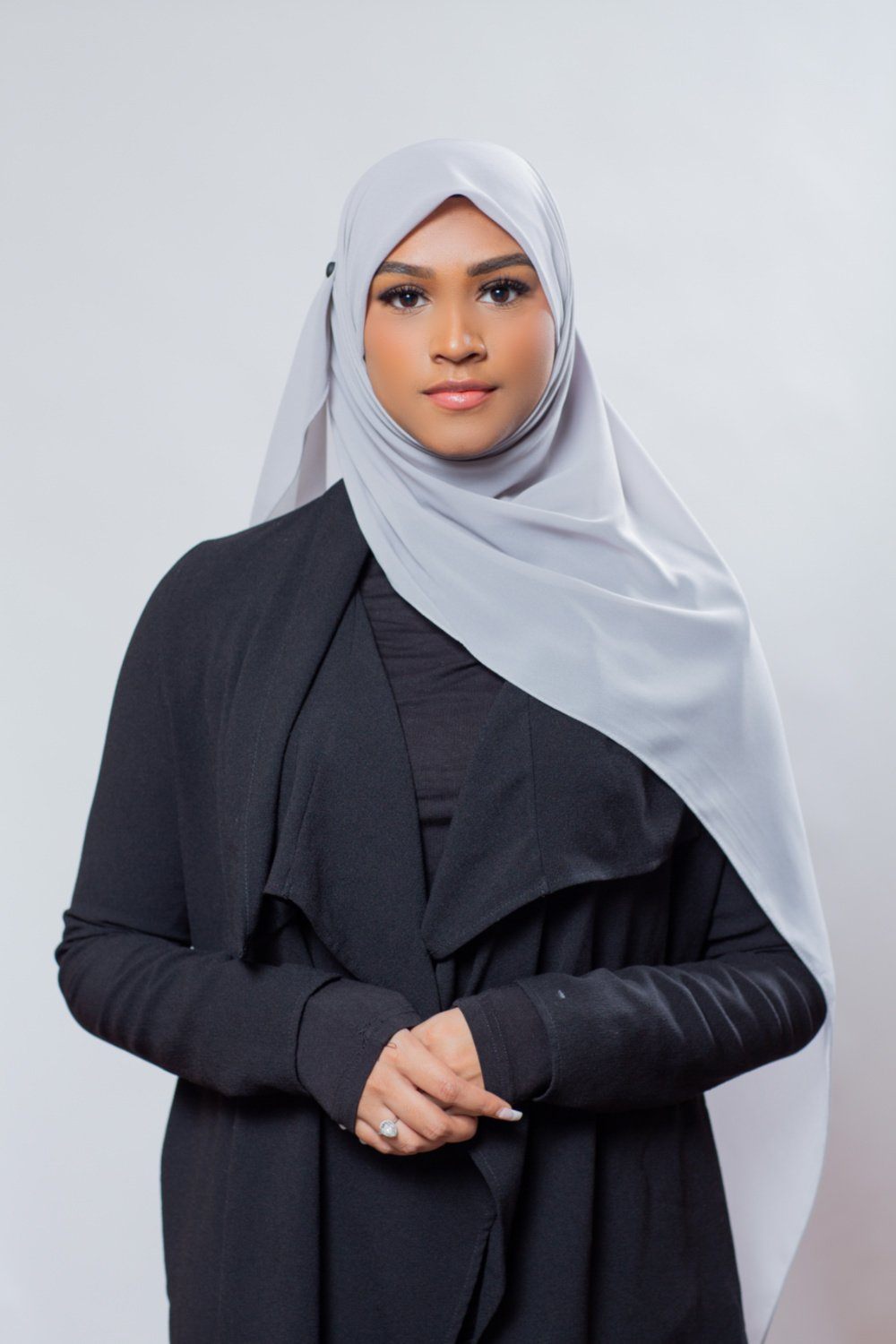 Soft Jersey Orna & Hijab for Women Light Ash