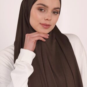 Soft Jersey Orna & Hijab for Women Chocolate